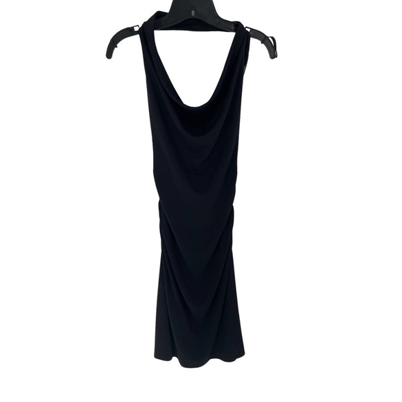 Nicole MILLER  STUDIO ONE BLACK DRAPE NECK DRESS - Picture 7 of 9